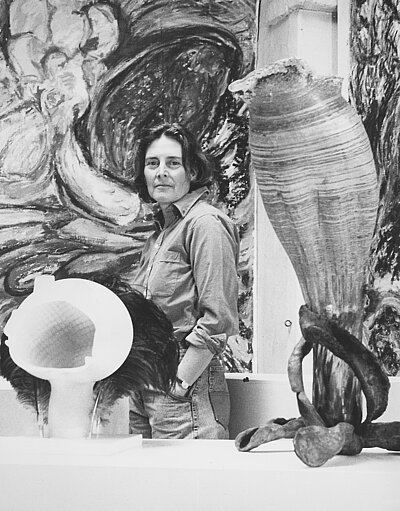 Liliane Lijn in her Camden Mews Studio, 1990