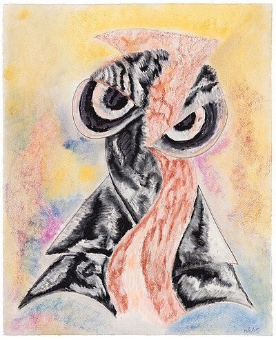 Liliane Lijn, She, 1985, Pastel on paper