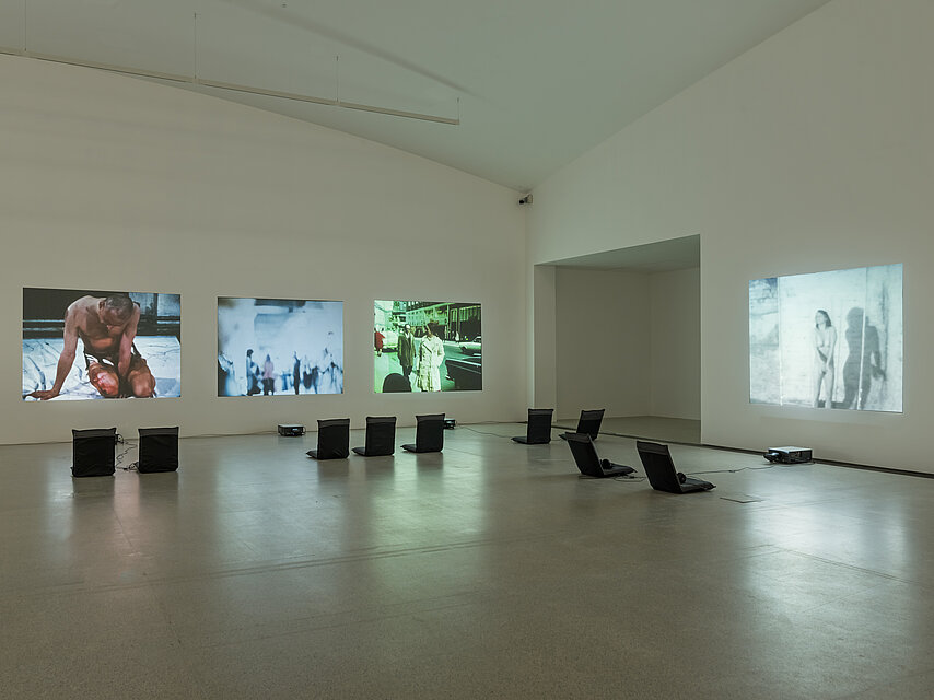 Exhibition view: nowhere / now here