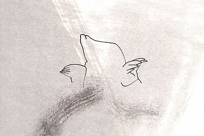 Illustration: Sevda Chkoutova, ein Maulwurf für mumok