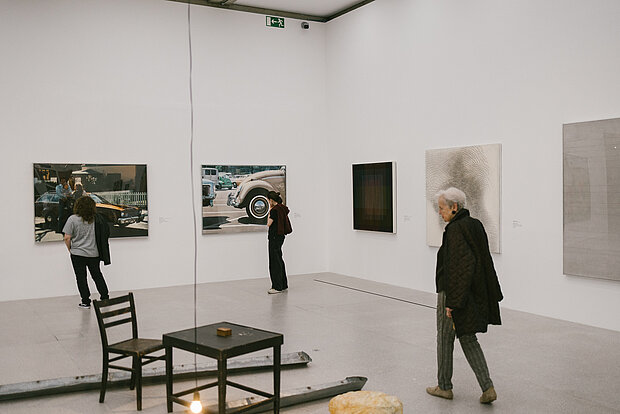 
            
                People in the exhibition Never Final! The Evolving Museum
            
        