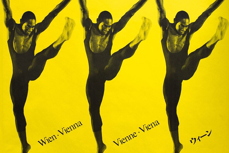 Ismael Ivo on the poster of the 3rd International Summer Dance Weeks, 1986