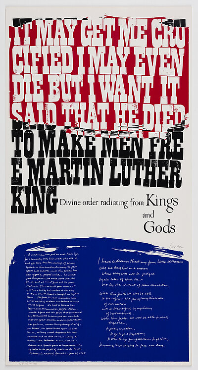 Corita Kent, king’s dream, 1969 