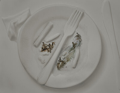 Tolia Astakhishvili, war on my plate II, 2025