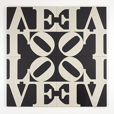 Robert Indiana, Love Rising / Black and White Love (For Martin Luther King), 1968