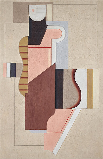 Willi Baumeister Mauerbild Schwarz-Rosa, Wallpiece Black-Pink