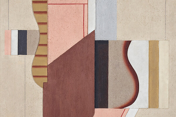 Willi Baumeister Mauerbild Schwarz-Rosa