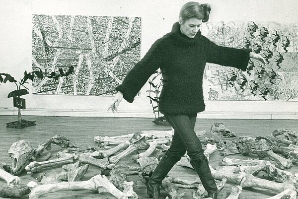 Nancy Graves photographed in her Soho studio