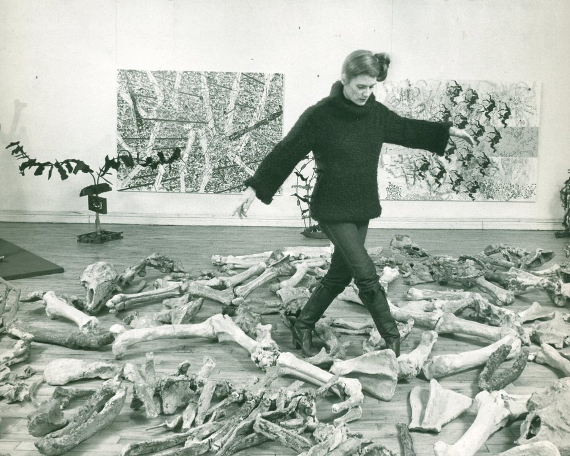 Nancy Graves photographed in her Soho studio
